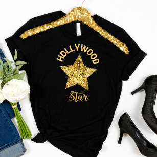 Gold Hollywood Star T Shirt