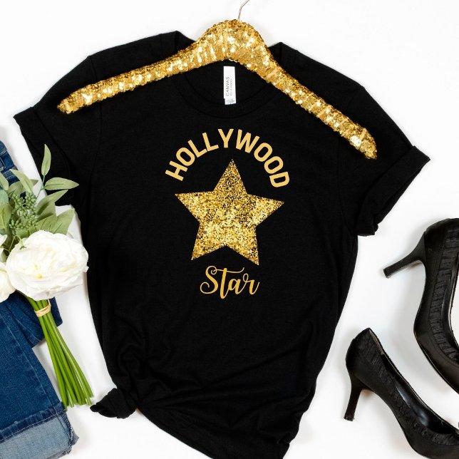Gold Hollywood Star T Shirt (Creator Uploaded)