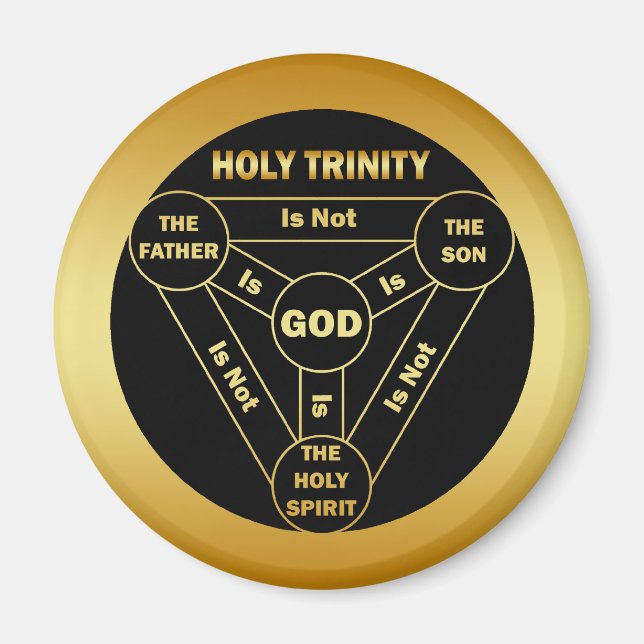 GOLD HOLY TRINITY SHIELD MAGNET (Front)