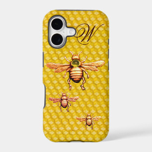 GOLD HONEY BEES MONOGRAM