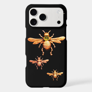 GOLD HONEY BEES MONOGRAM Black