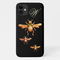 GOLD HONEY BEES MONOGRAM