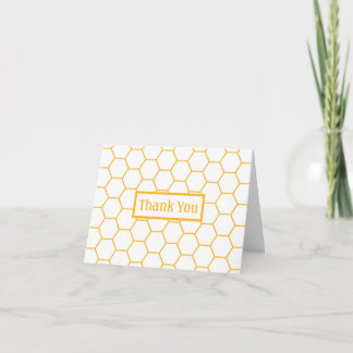 Gold Honeycomb Thank You Card