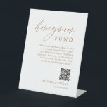 Gold Honeymoon Fund QR Wishing Well Sign<br><div class="desc">Say "I do" to a modern wedding! Planning a wedding? You'll need modern calligraphy wedding day signs, wedding table decorations, and minimalist Calligraphy WeddingRustic Honeymoon Fund QR Wishing Well Sign. We offer modern calligraphy styles for all your needs. Order on Zazzle and I'll help you create your personalised design on...</div>