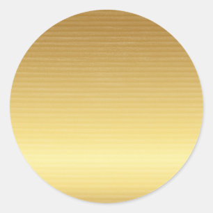 Gold horizontal classic round sticker