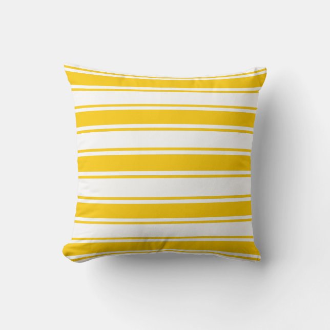 Gold Horizontal Stripe Cushion (Front)