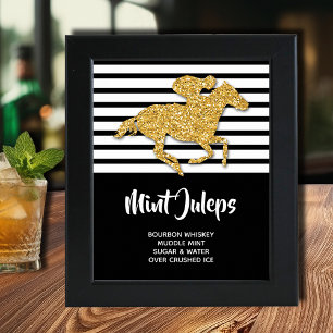 Gold Horse Derby Mint Juleps Poster