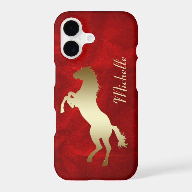 Gold Horse Red Personalised (Back)