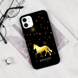 Gold Horse Stars Equestrian Personalised Monogram  Case-Mate iPhone Case