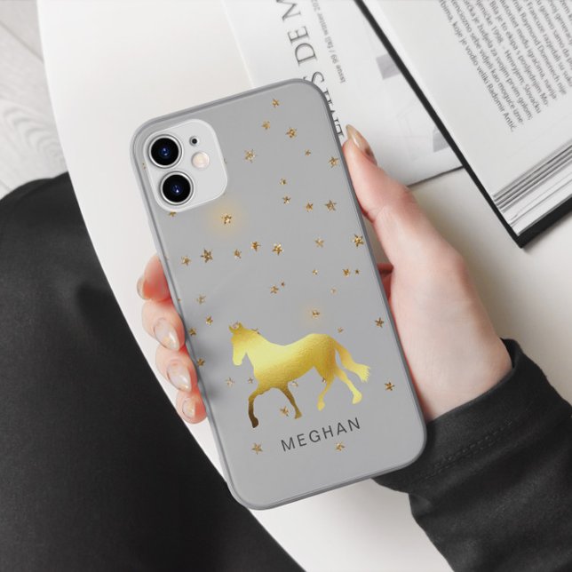 Gold Horse Stars Personalised Monogram Case-Mate iPhone Case (Creator Uploaded)