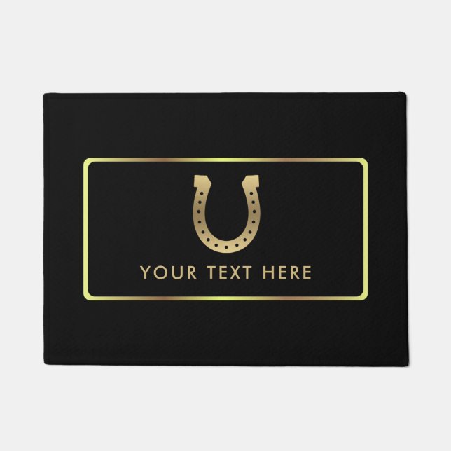 Gold Horseshoe Doormat (Front)