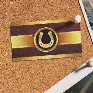 Gold Horseshoe Equine Care Business Card