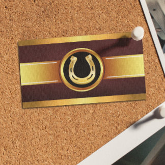 Gold Horseshoe Equine Care Business Card