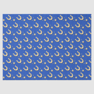 Gold Horseshoes and Stars Tissue Paper