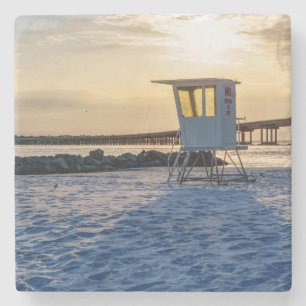 Gold Hour Destin East Pass Stone Coaster