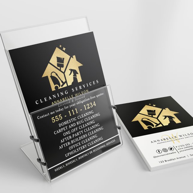 Gold House Cleaning Services  Flyer (Creator Uploaded)