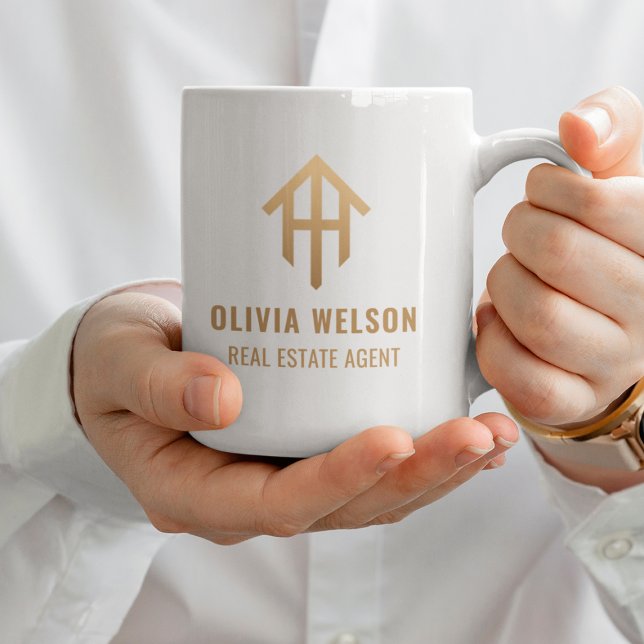Gold House Logo l Promotional Real Estate Agent Coffee Mug (Creator Uploaded)