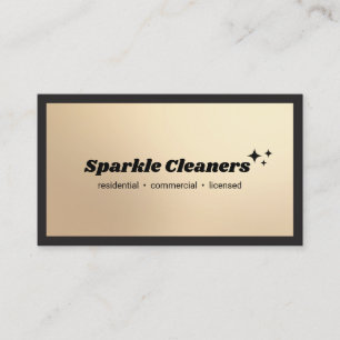 Gold Housekeeping Service Stars Business Card