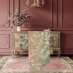 Gold hummingbirds Gilded Damask Patina  Tissue Paper