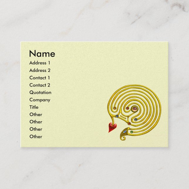 GOLD HYPER LABYRINTH BUSINESS CARD (Front)