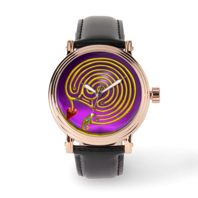 GOLD HYPER LABYRINTH, Purple Watch (Front)