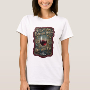 Gold I CAN'T MAKE EVERYONE HAPPY BUT WINE CAN v2 T-Shirt