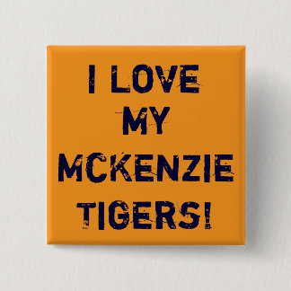 gold, I Love, my McKenzieTigers! 15 Cm Square Badge