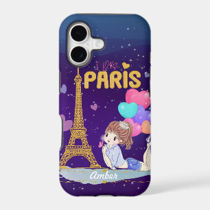 Gold I Love Paris Eiffel Tower