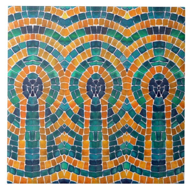 GOLD ICONS MOSAIC 6x6 Ceramic Tile (Front)