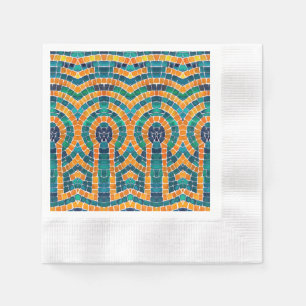 GOLD ICONS MOSAIC Coined Cocktail Paper Napkins