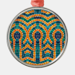 GOLD ICONS MOSAIC Premium Round Ornament