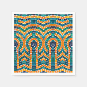 GOLD ICONS MOSAIC Standard Cocktail Paper Napkins