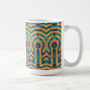 GOLD ICONS MOSAIC Tall White Mug