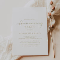 Gold Idyllic Calligraphy Housewarming Party