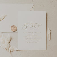 Gold Idyllic Calligraphy Wedding Breakfast