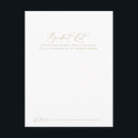 Gold Idyllic Calligraphy Wedding Bucket List Cards<br><div class="desc">These gold idyllic calligraphy wedding bucket list cards are the perfect activity for a rustic wedding reception or bridal shower. The simple and elegant design features classic and fancy script typography in gold. 

Change the wording to suit any life event. Bucket list sign is sold separately.</div>