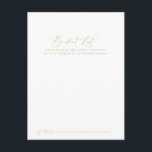 Gold Idyllic Calligraphy Wedding Bucket List Cards<br><div class="desc">These gold idyllic calligraphy wedding bucket list cards are the perfect activity for a rustic wedding reception or bridal shower. The simple and elegant design features classic and fancy script typography in gold. 

Change the wording to suit any life event. Bucket list sign is sold separately.</div>