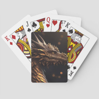 Gold Illuminated Dragon Playing Cards