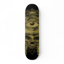 Gold Illuminati Skull Variant Popsicle Deck