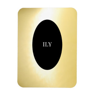 Gold ILY Flexible Photo Magnet