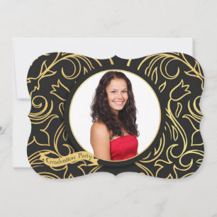 Gold Impression Photo Invitation