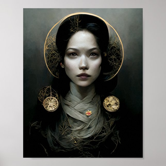 Gold In The Grey Fantasy Scifi Art Poster (Front)