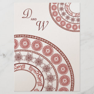 Gold Indian Henna Mehendi Wedding Invitation
