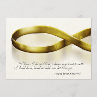 Gold Infinity Rings Invitation