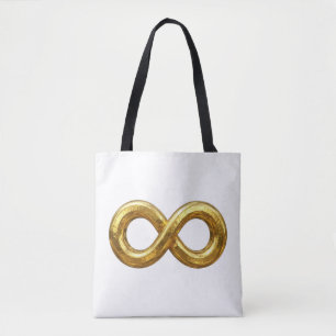Gold Infinity Symbol Tote Bag