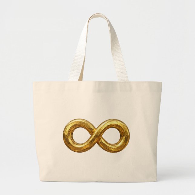 Gold Infinity Symbol Tote Bag (Front)