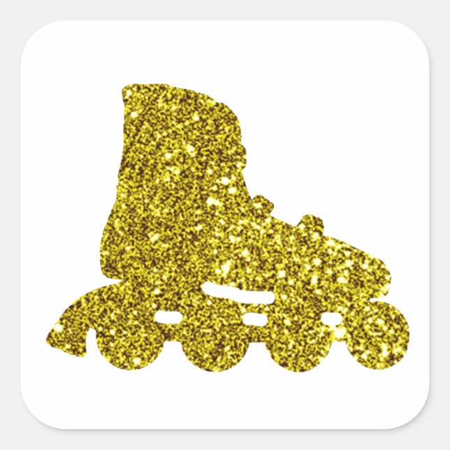 Gold Inline Skate Sticker (Front)