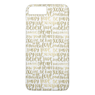 Gold Inspirational Words iPhone 8 Plus/7 Plus Case