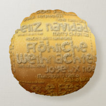 Gold International Weihnachten Navidad R Pillow