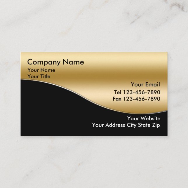 Gold Investment Business Cards (Front)